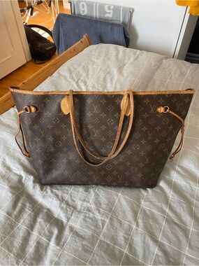 Louis Vuitton Monogram Neverfull Tote - Brown and Tan